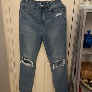 American Eagle Outfitters Light Blue Ripped Skinny Jeans